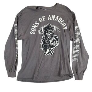 Sons of Anarchy Redwood Original Long Sleeve Graphic T-Shirt Gray Mens XL